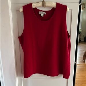 Cashmere Red Sleeveless Top